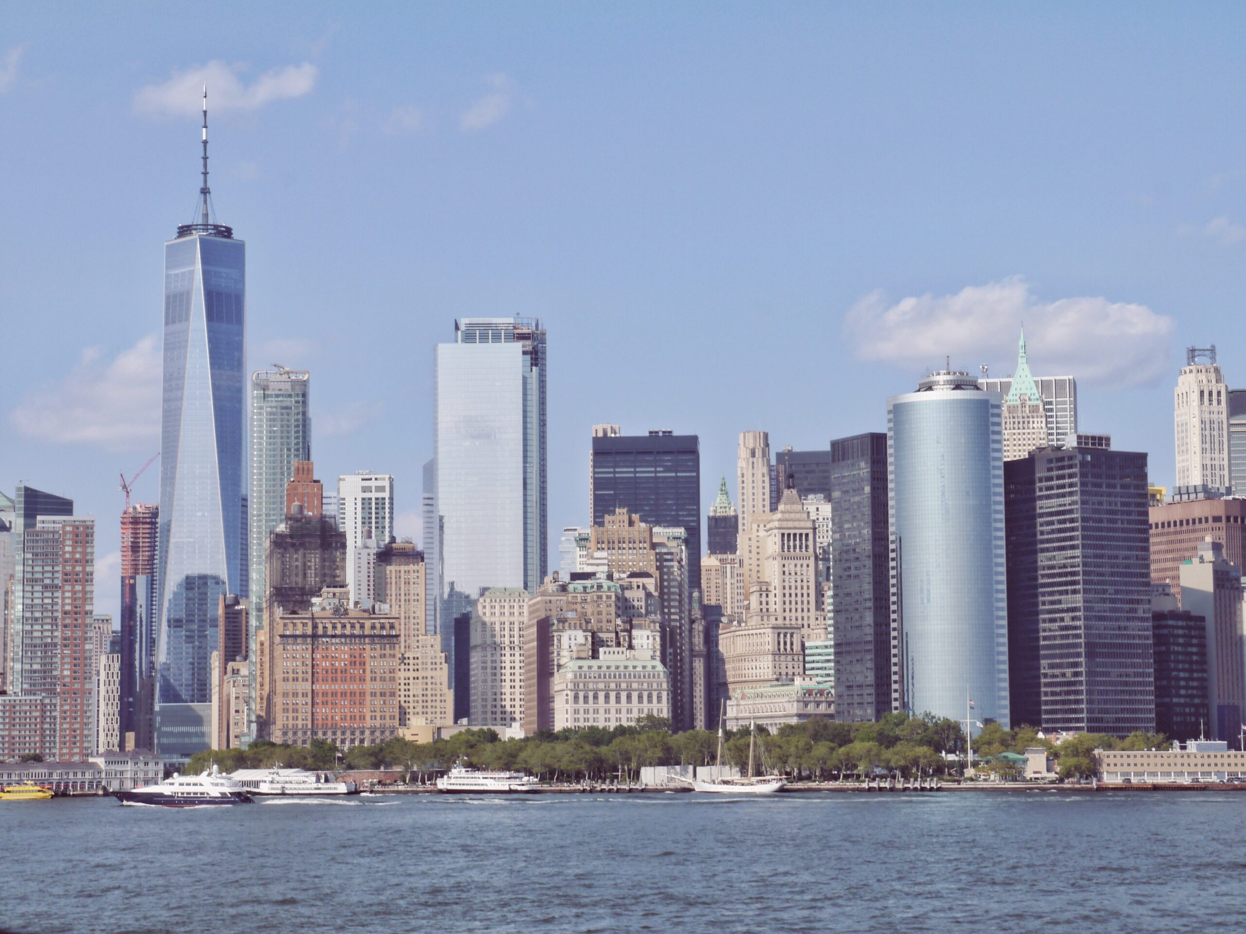 A view of Lower Manhattan from the water